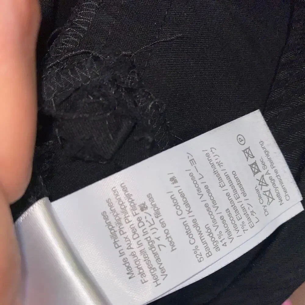 J. Crew Black Bi-Stretch Cotton Blend Camerson Slim Crop Pants Women's Size 10